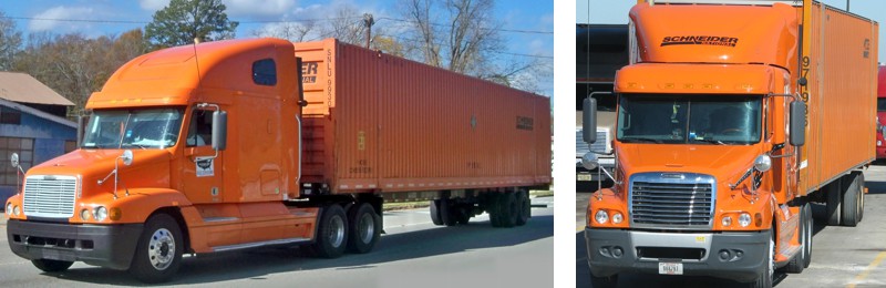 caminhão schneider logística e transportes
