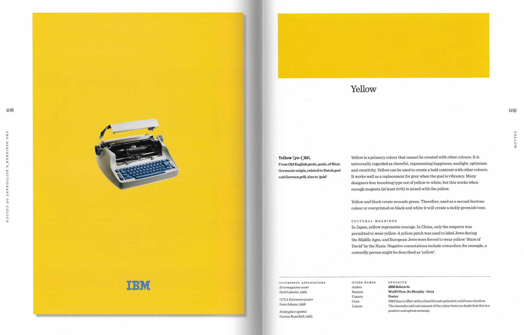 cor amarelo aplicacao design grafico livro dicionario