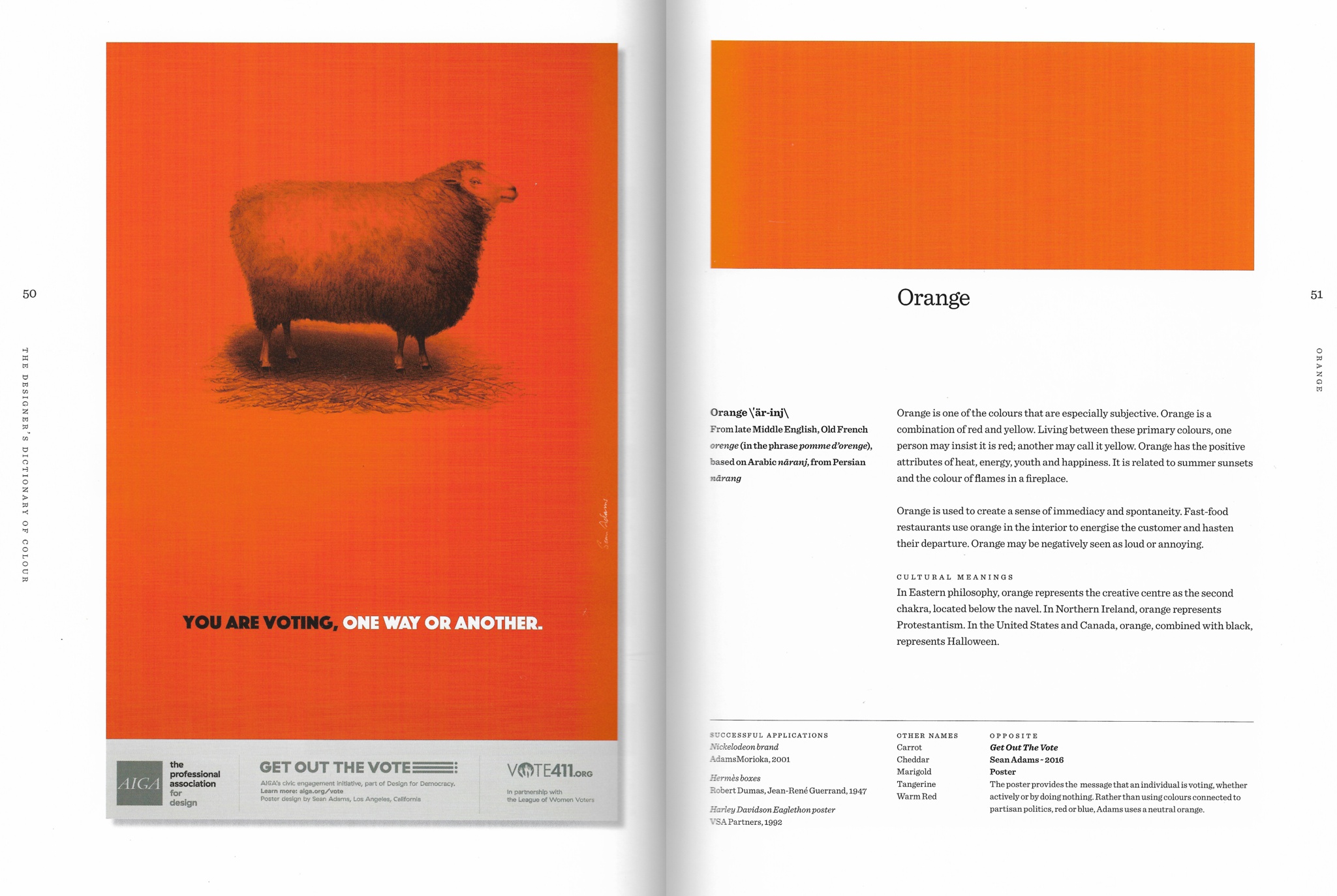 cor laranja aplicacao design grafico livro dicionario