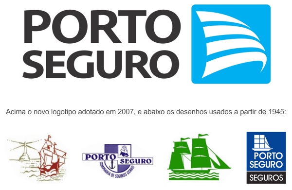 evolução logotipo porto seguros