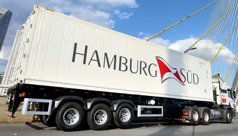 caminhão de transportes da Hamburg Süd