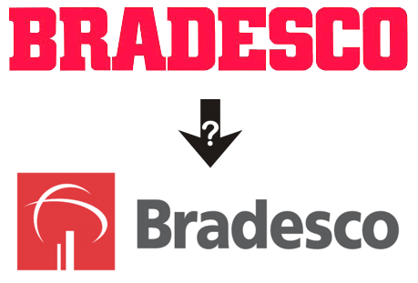 mudança no logotipo do Bradesco