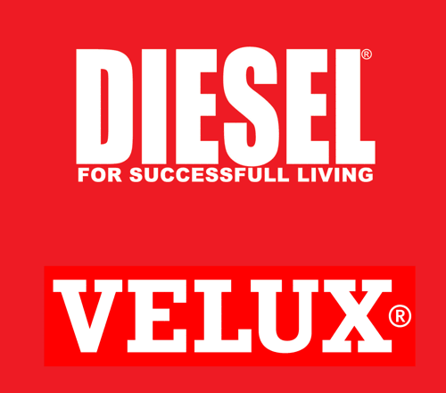logomarca diesel velux vermelho