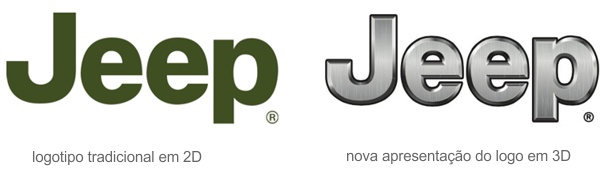 logomarca jeep apresentação 3d