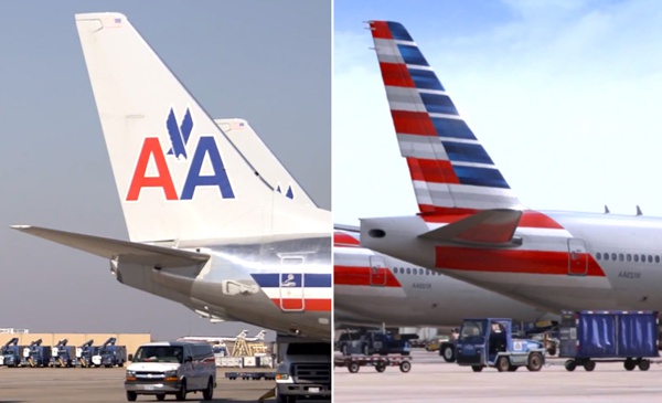 logomarca nova american airlines aeronave adesivo