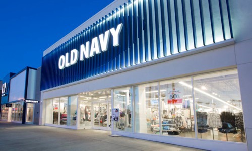 logotipo loja de roupas fachada old navy