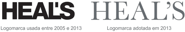 logotipo novo heals loja departamento