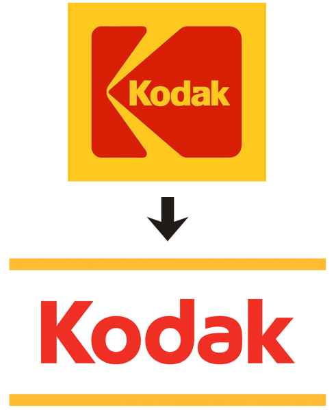 mudança no logotipo da kodak