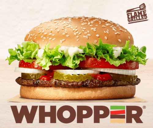 propaganda whopper lanchonete burger king