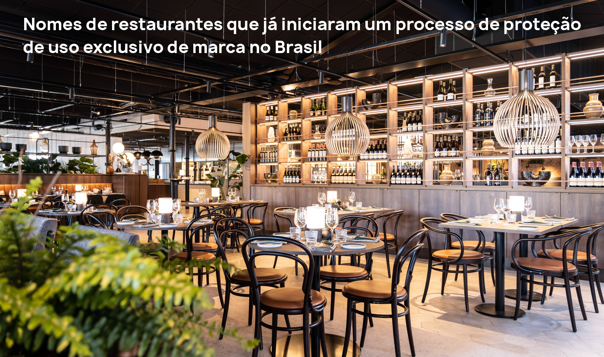 Nomes de restaurantes que já iniciaram um processo de proteção de marca no brasil