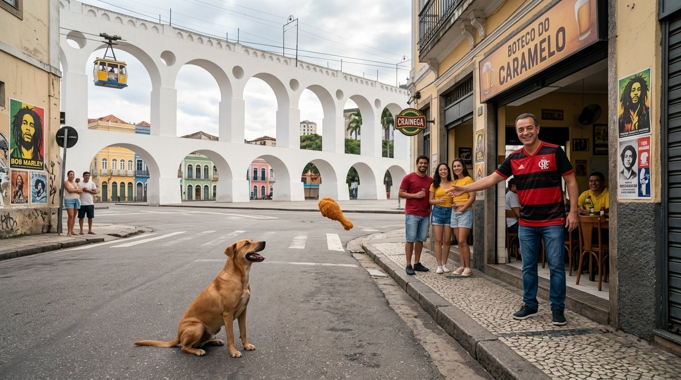 cachorro caramelo feliz da vida no rio de janeiro