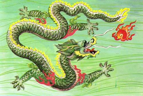 dragao chines verde