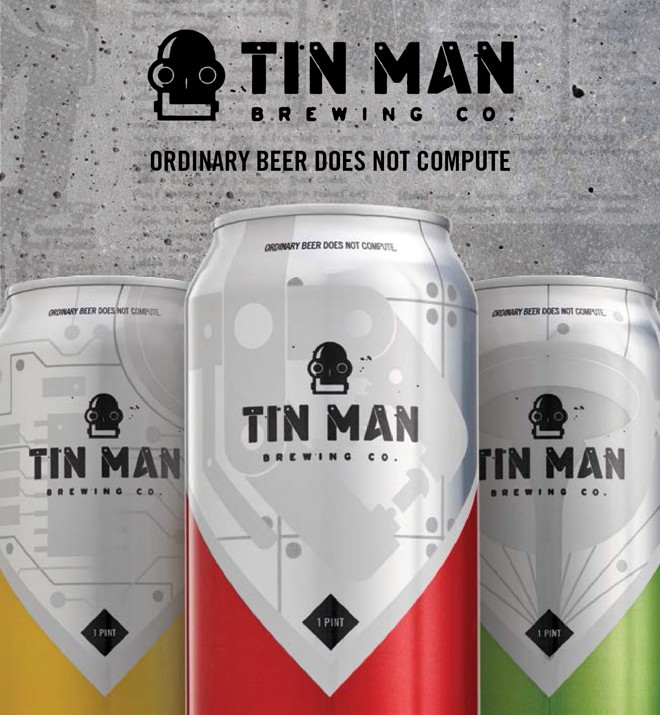 logo cervejaria embalagem packaging beer tin man robot