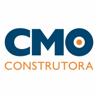 logo construtora cmo engenharia construção civil vetor