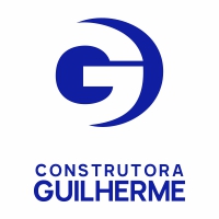 logo construtora guilherme engenharia construção civil vetor