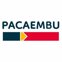 logo construtora pacaembu engenharia construção civil vetor
