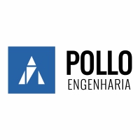 logo construtora pollo engenharia construção civil vetor