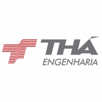 logo construtora tha engenharia construção civil vetor