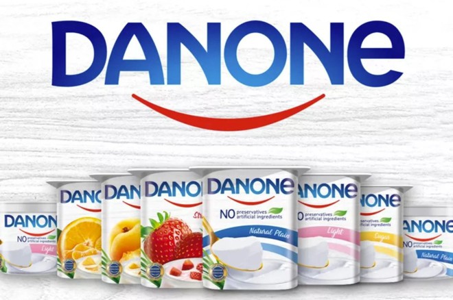 logo marca danone produtos portifolio embalagem