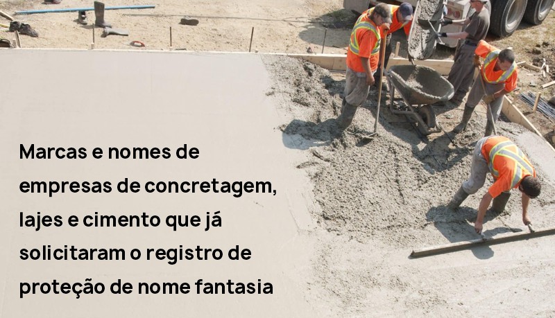 marcas nomes concretagem lajes cimento registro criar naming
