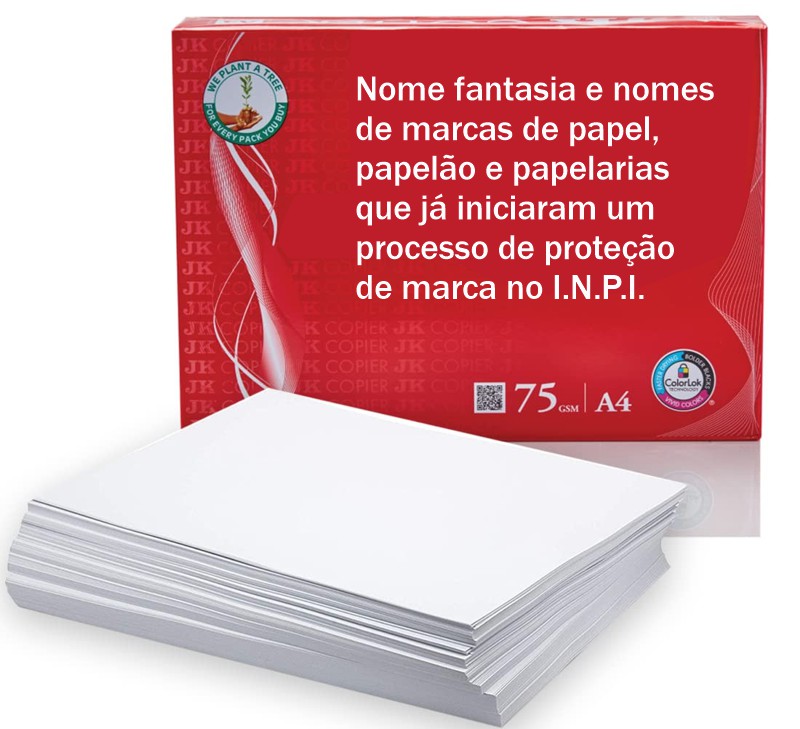 nome fantasia marca de papel papelaria papelao industria comercio protecao inpi