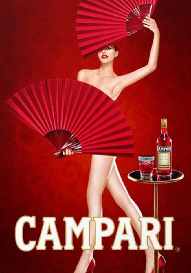 propaganda cor vermelho bordo campari