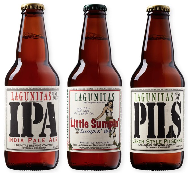 rotulo embalagem garraga marca cerveja Lagunitas Brewing IPA