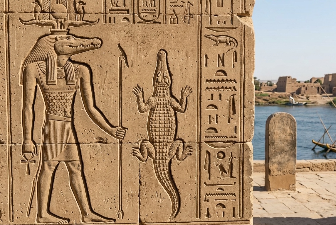 simbologia crocodilo antigo egito sobek