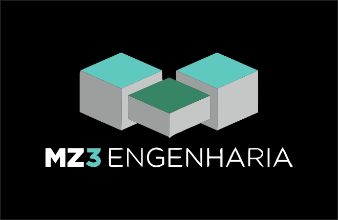 vetor novo logo construtora mz3 engenharia construção civil vetorizar