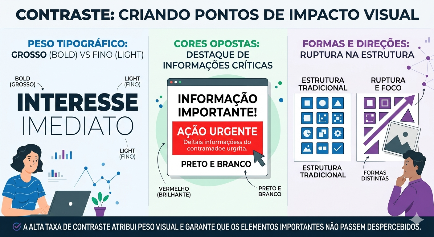 Criando Pontos de Impacto Visual com contraste