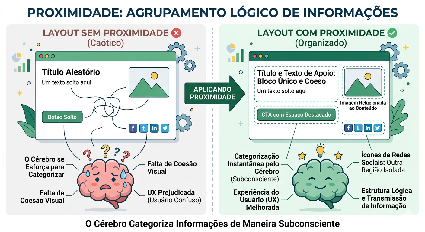 proximidade em design gráfico