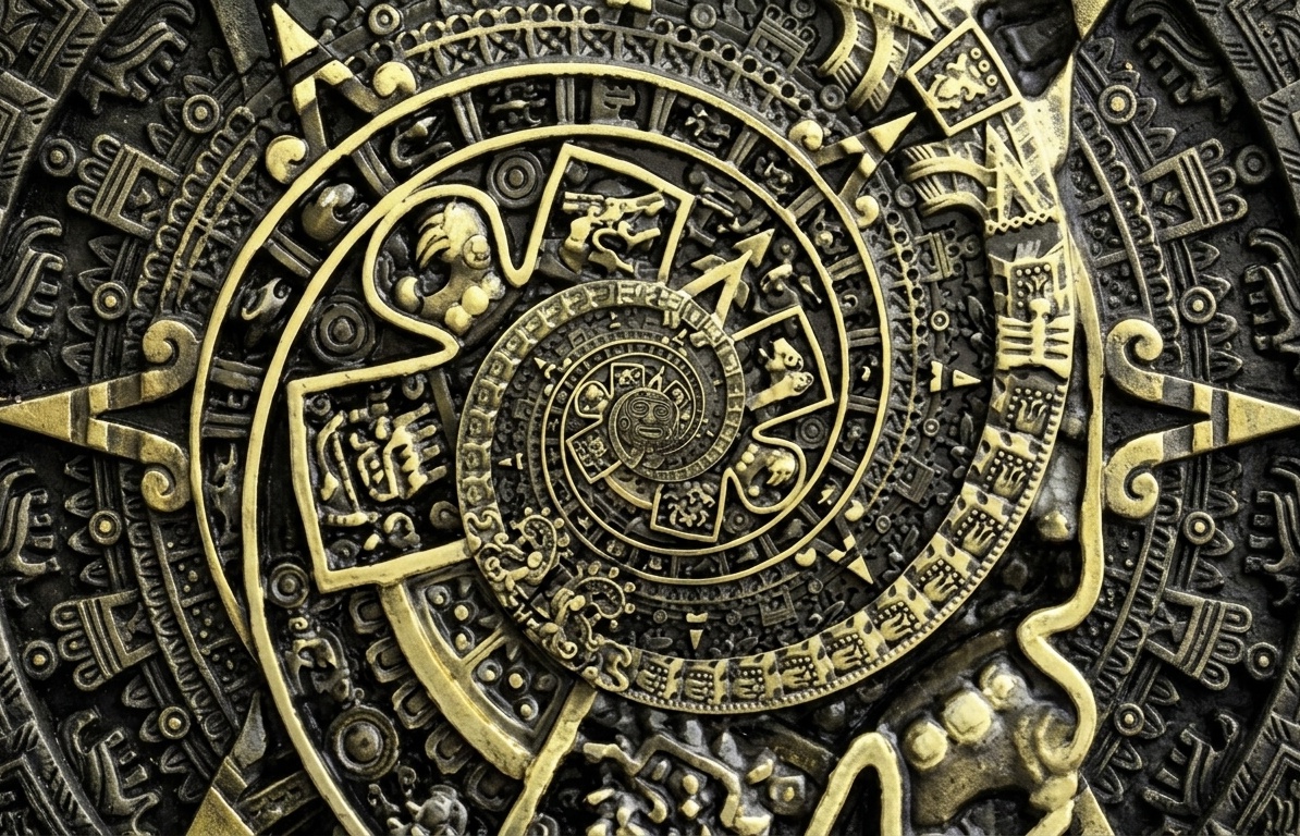 calendario maia simbologia espiral antiga