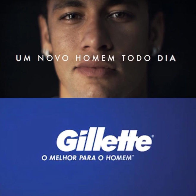 comercial gillette neymar logotipo fonte tipo futura