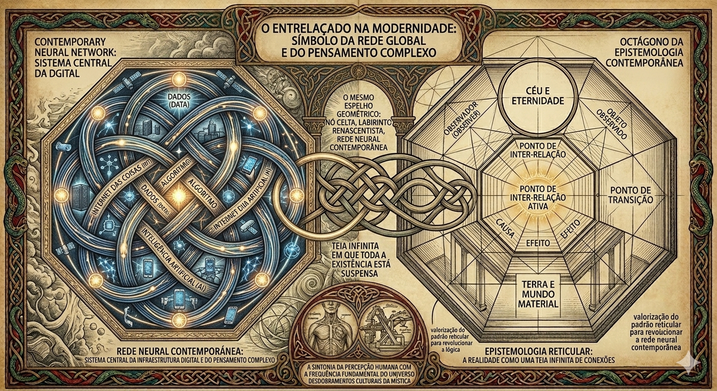 entrelaçado simboliza igualmente o desenho estrutural e o sistema central de uma rede global de telecomunicações