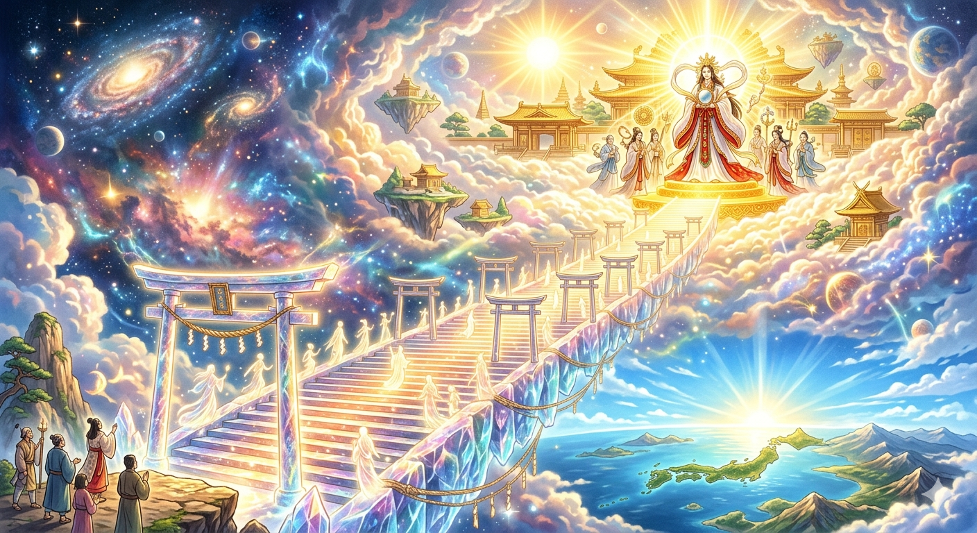 escada celestial da deusa japonesa Amaterasu