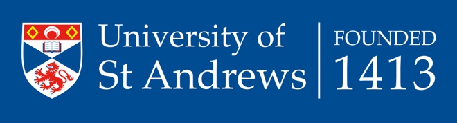 logo universidade st andrews fonte texto paladino