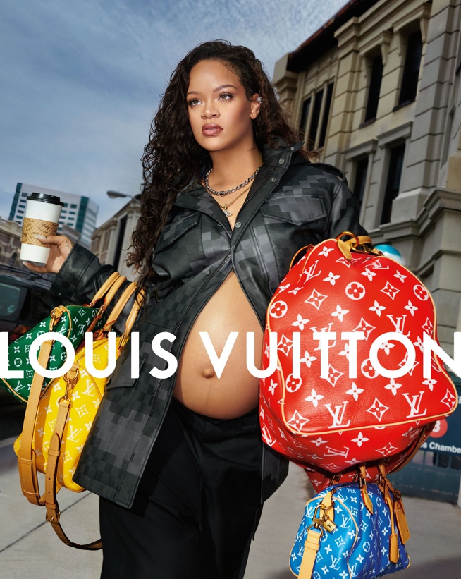 propaganda louis vuitton rihanna gravidez bolsa marca