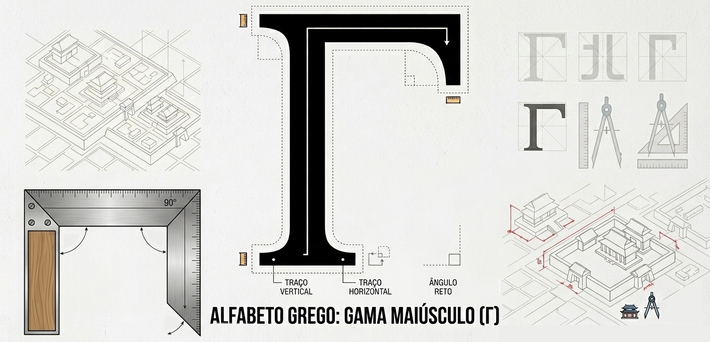 simbolisdmo do esquadro letra grega gamma quadrada