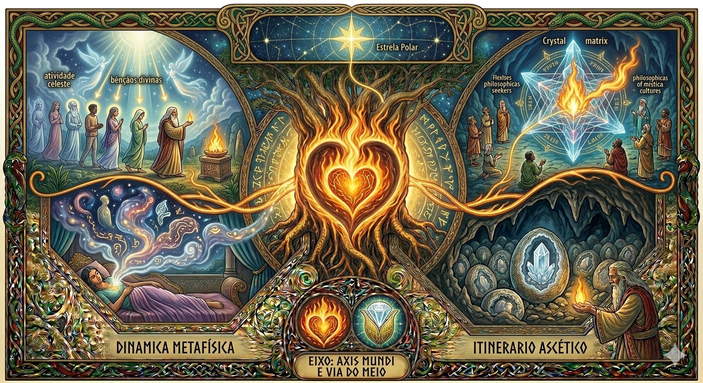 simbolismo do eixo em torno do qual se efetuam as incessantes revoluções do cosmos