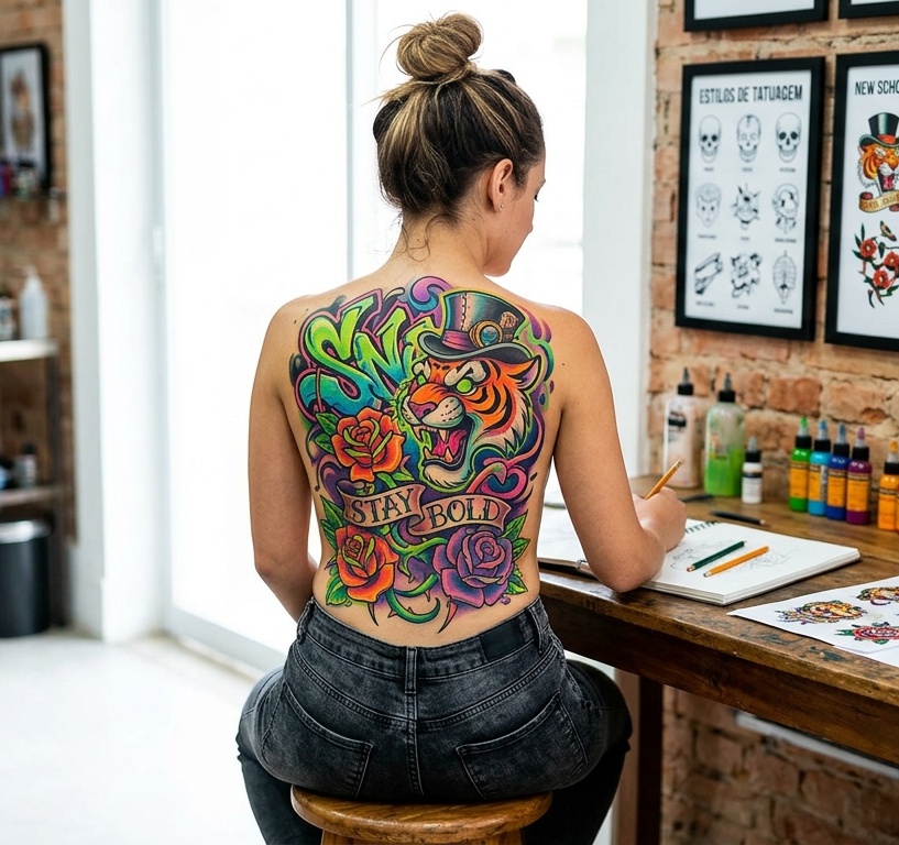 simbolismo tatuagem estilo new School