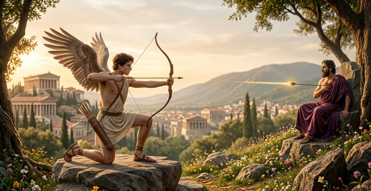 simbologia e mitologia cupido dispara contra plutao