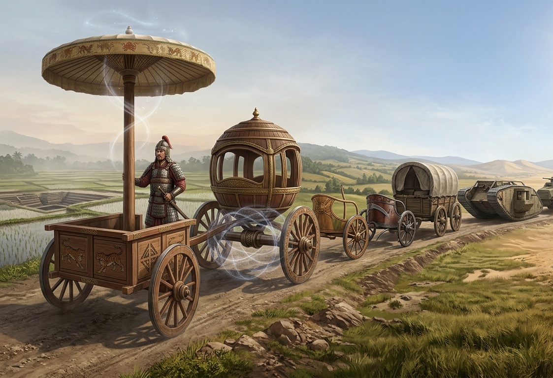 simbologia historica cultural mistica do carro de combate e veiculo de transporte