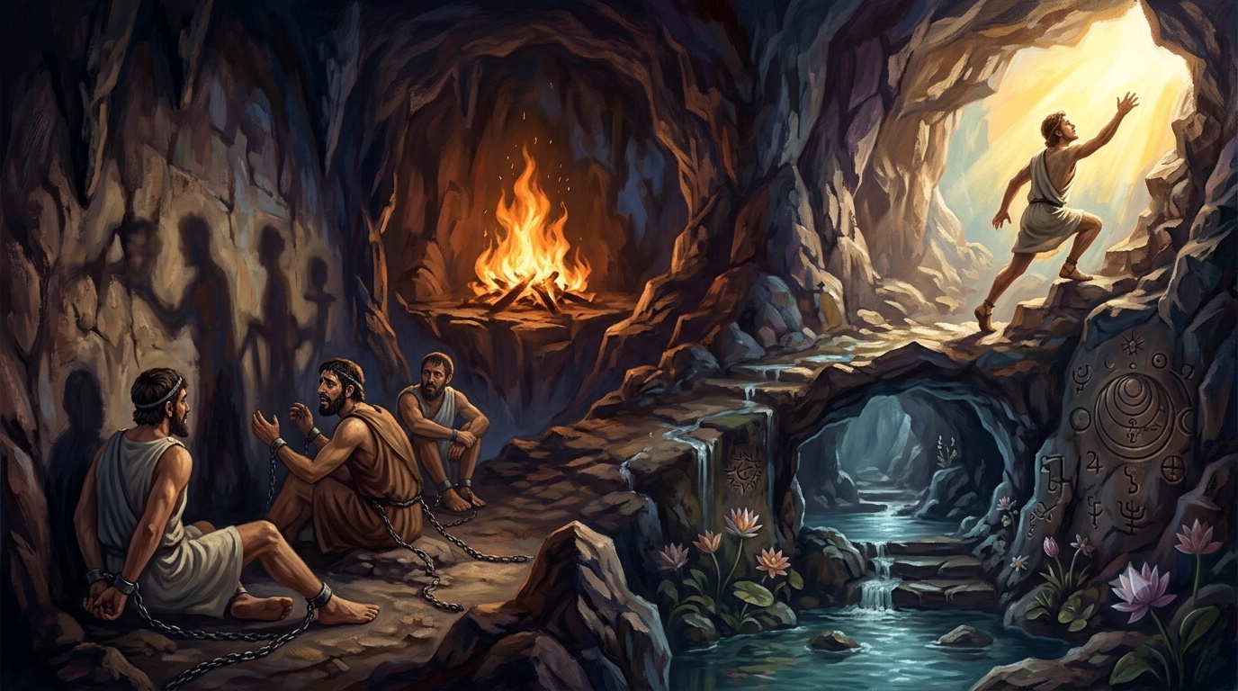 simbologia historica cultural mistica do mito da caverna de platao