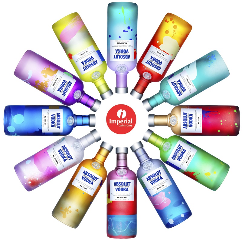 absolut vodka unique garrafa cores rotulos packaging