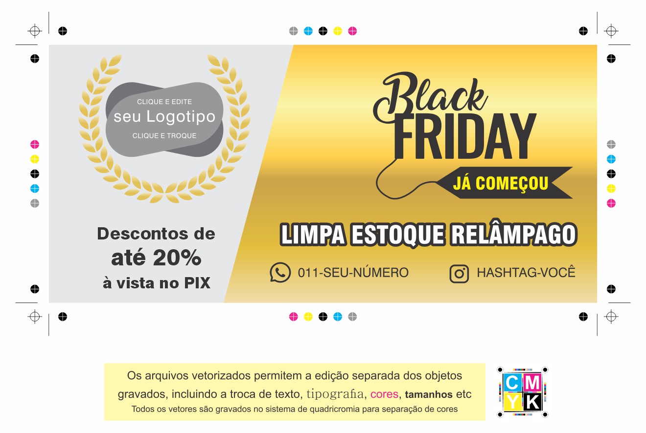 cupom black friday editavel download em vetor com marca de corte desconto loja
