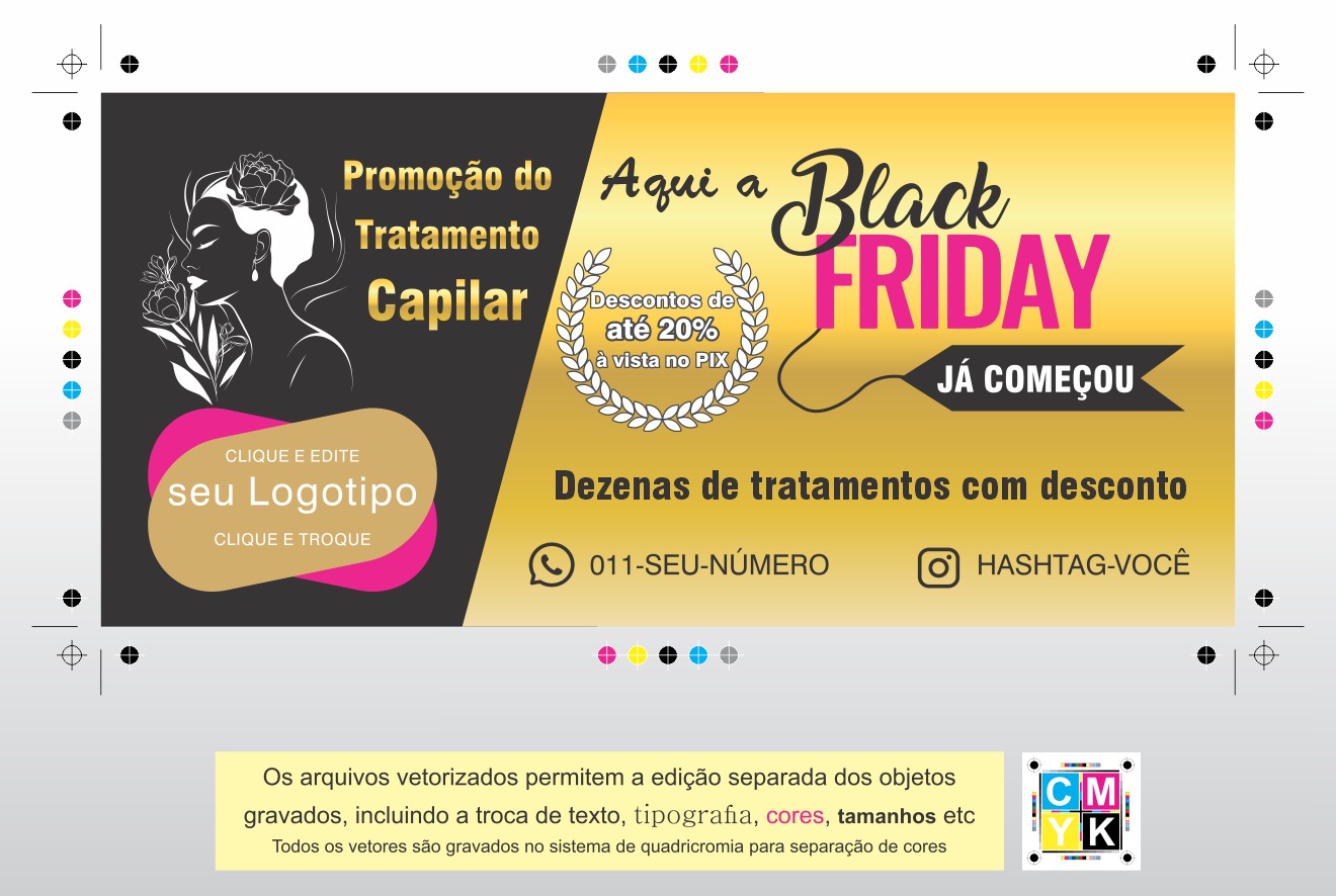 cupom black friday editavel download em vetor com marca de corte desconto salao beleza tratamento capilar