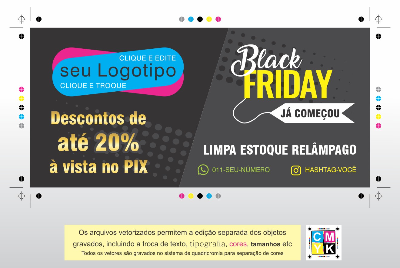 cupom black friday editavel download em vetor com marca de corte desconto