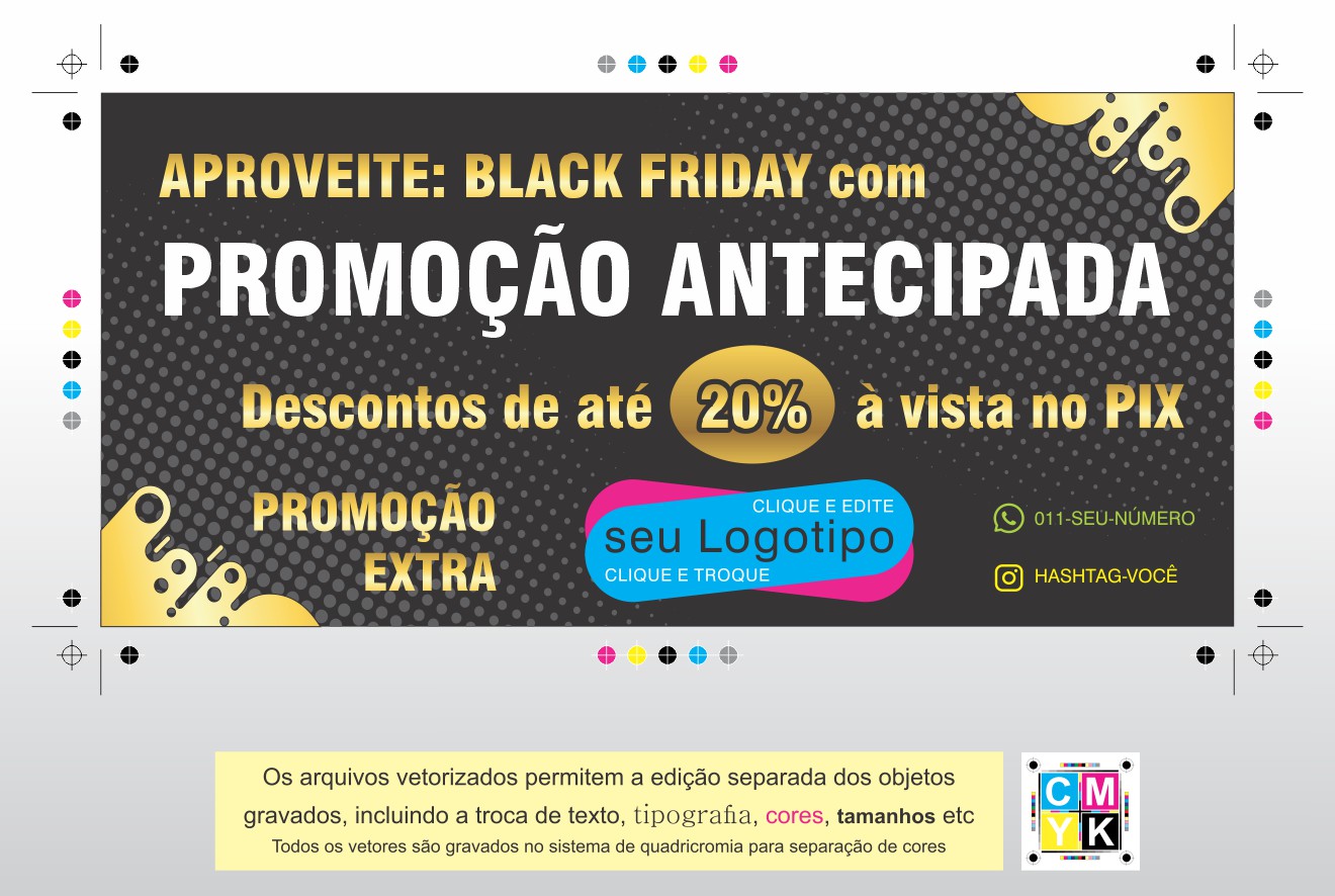 cupom black friday editavel download em vetor com marca de corte promocao