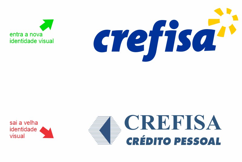 troca novo logotipo simbolo desenho banco crefisa financeira credito consignado correspondente bancário empréstimo financeiro