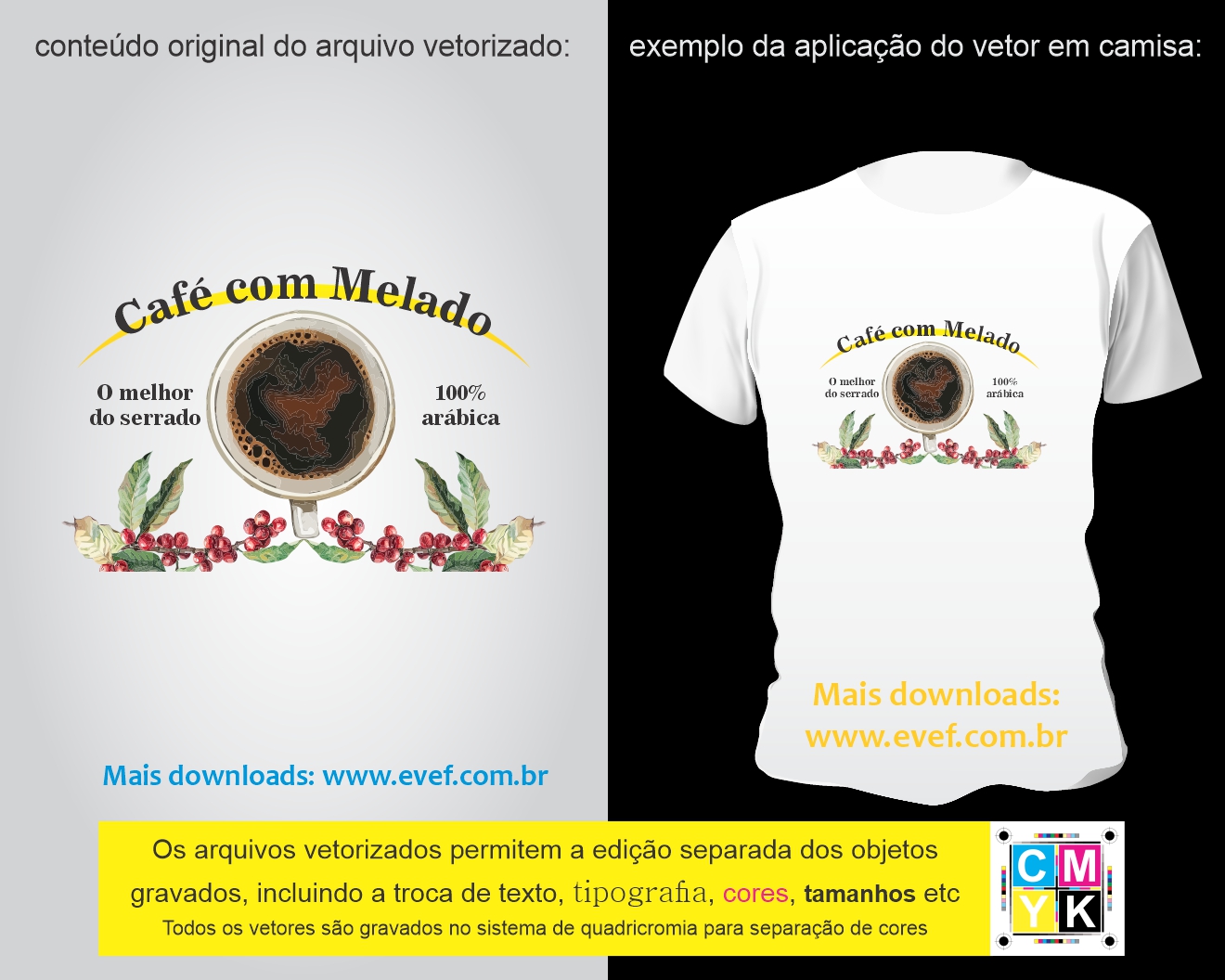 vetor estampa camisa cafe com melado melhor arabica do serrado